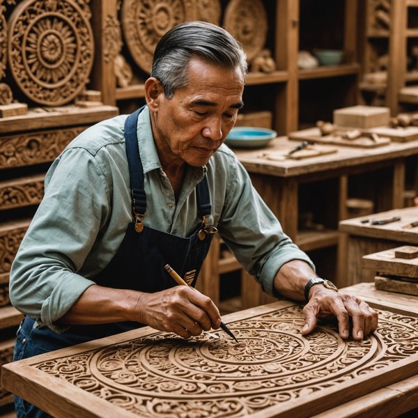 Quelle croisière propose des ateliers de sculpture sur bois avec des artistes en Indonésie?